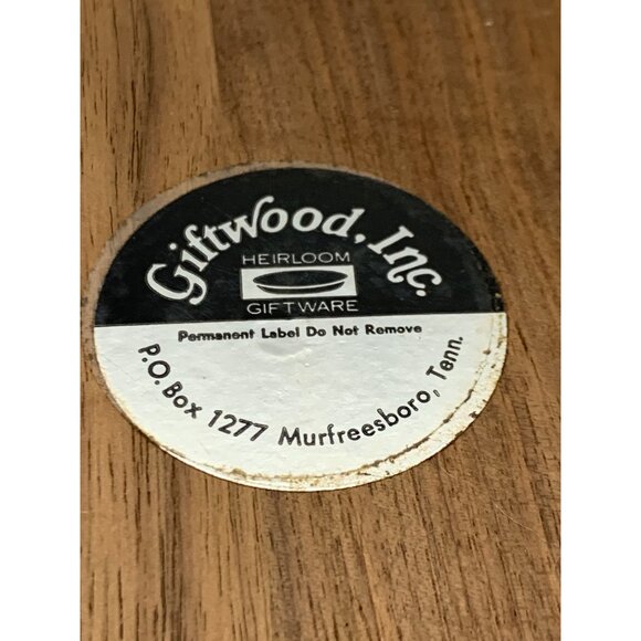 Wood Trivet with Ceramic Purple and Yellow Floral Trivet Giftwood Inc Tenn - Picture 5 of 5